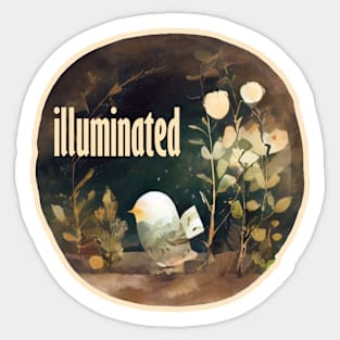 Illuminated silence Sticker